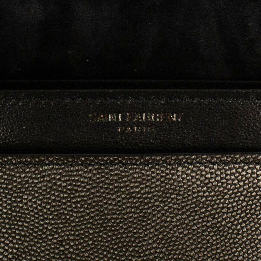 YSL 'Cassandra' Small Shoulder Bag - Dark Gray