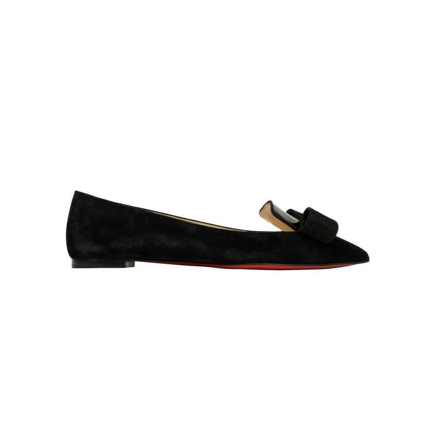 'Souriceau'  Velvet Flats - Black