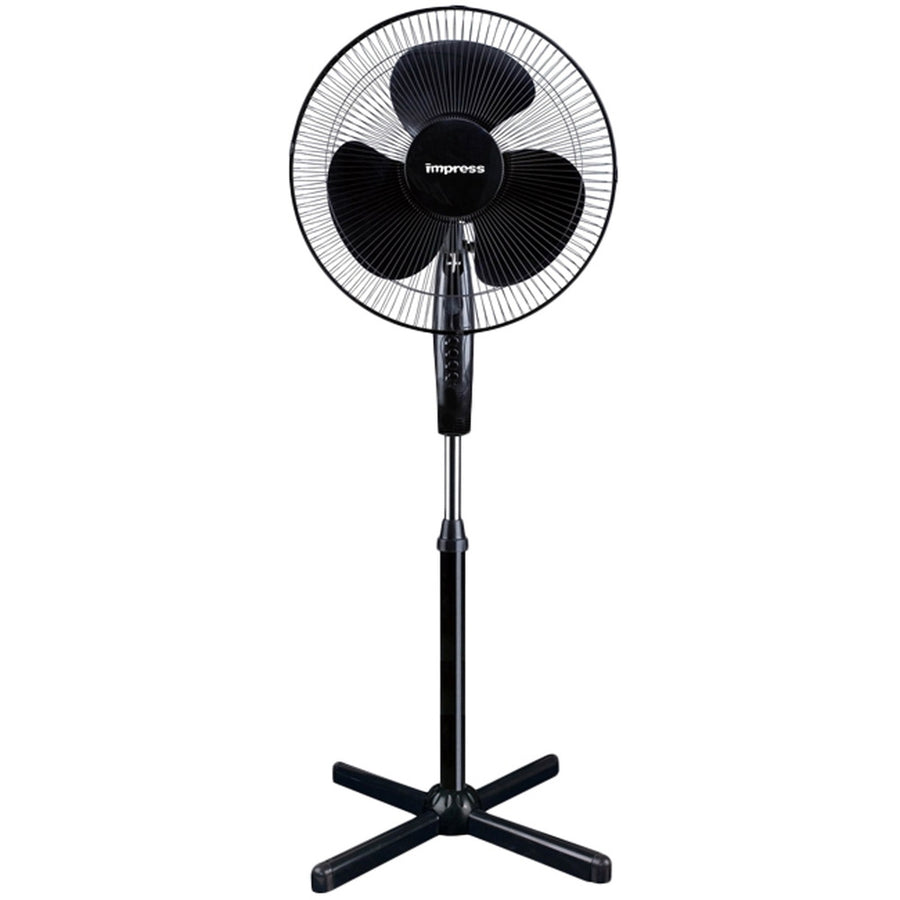 Impress 16 Oscillating Stand Fan (black) Im-725b