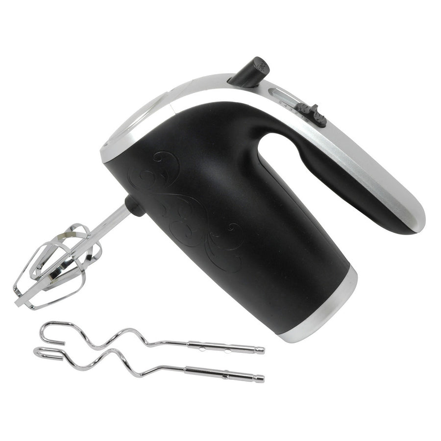 5-speed 150-watt Hand Mixer Black W/ Silver Accents