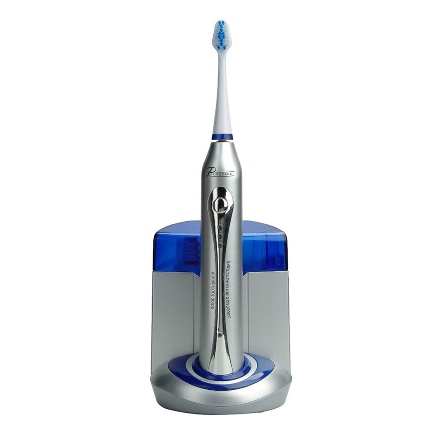 Puresonic Sonic Toothbrush With Uv Sanitizing Function With Bonus 12 Brush Heads