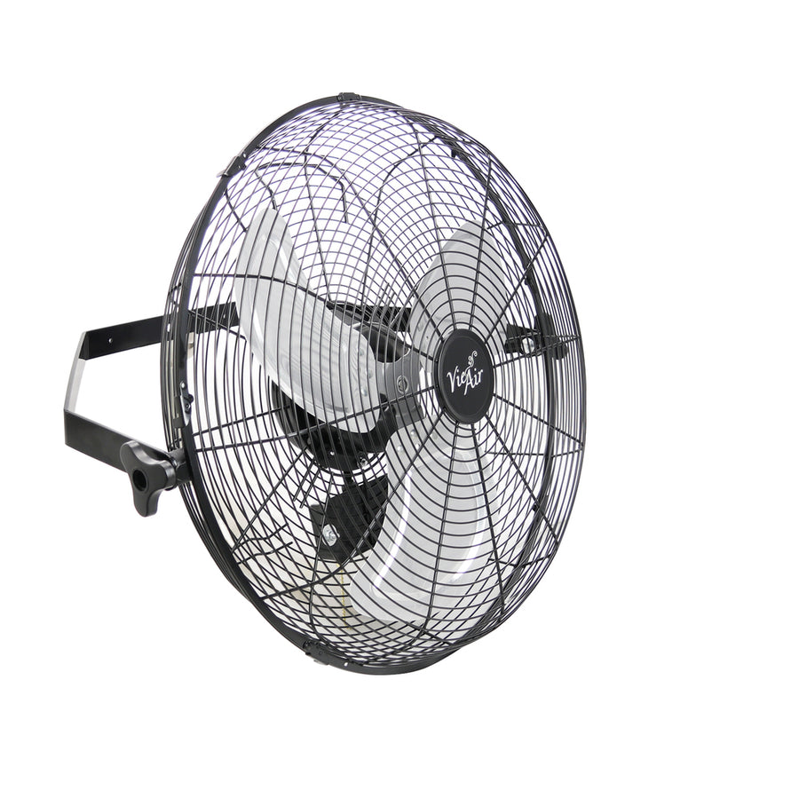Vie Air Dual Function 18 Inch Wall Mountable Tilting Fan With 3 Speed Motor In Black