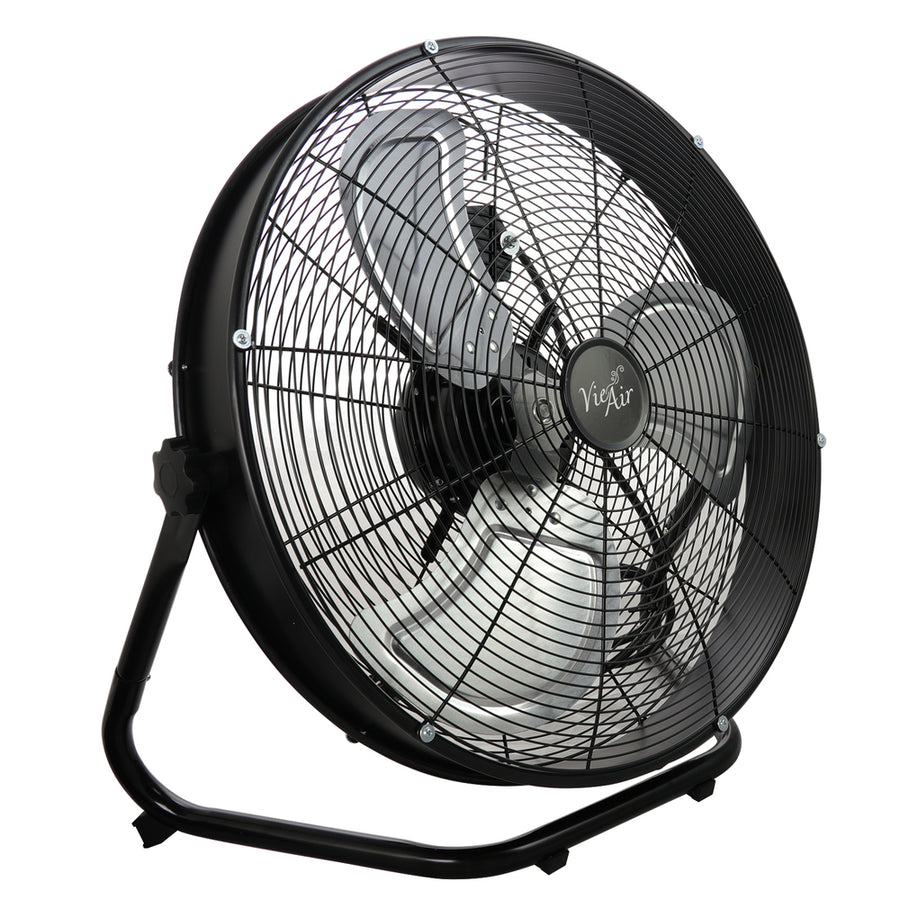 Vie Air 20 Inch 3 Speed Motor Metal Floor Drum Fan In Black