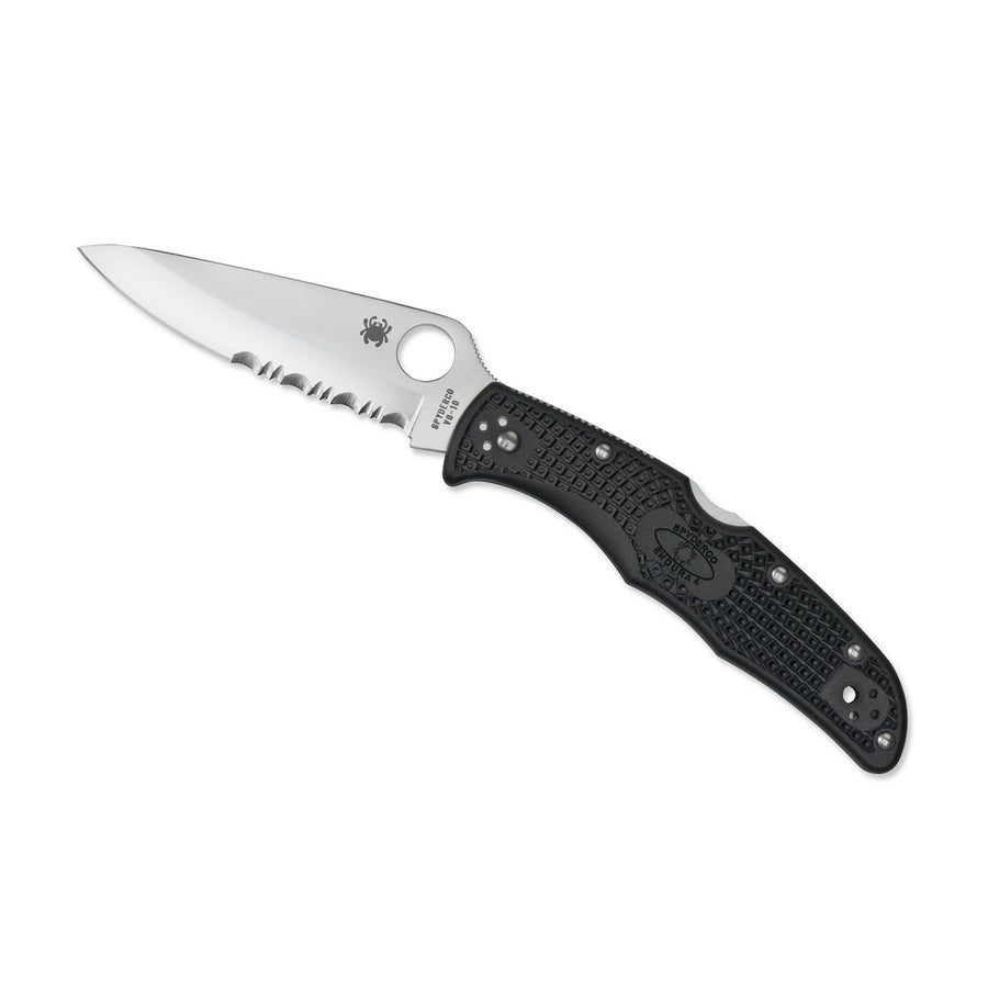 Spyderco Endura 4 Folder 3.75 In Comboedge Black Frn Handle