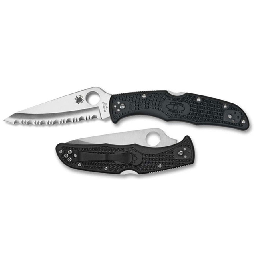 Spyderco Endura 4 Folder 3.75 In Serrated Black Frn Handle