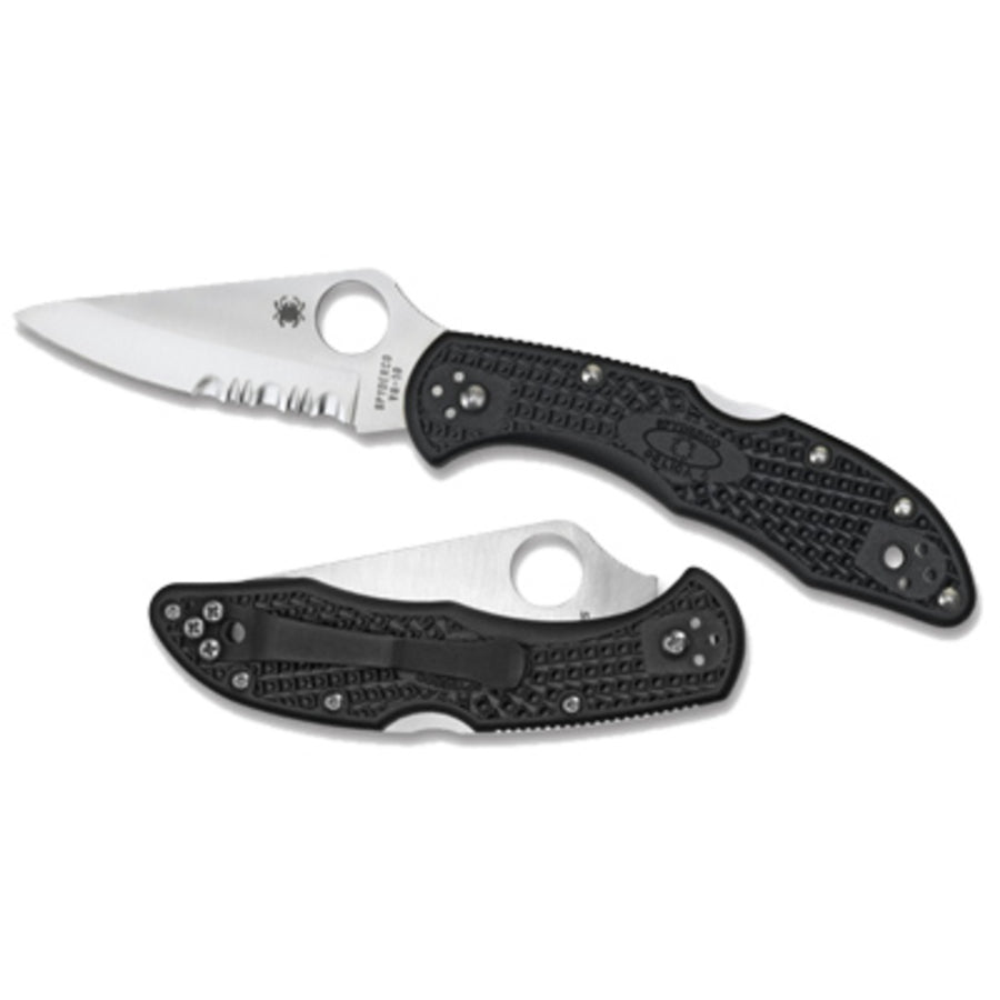 Spyderco Delica 4 Folder 2.88 In Comboedge Black Frn Handle