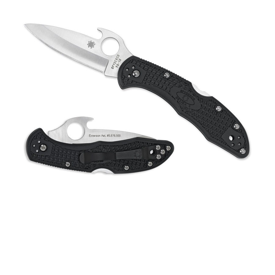 Spyderco Delica 4 Wave Folder 2.88 In Plain Black Frn Hndl