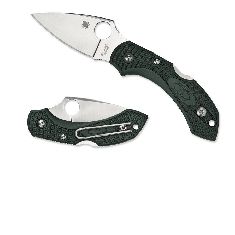 Spyderco Dragonfly 2 Folder 2.25 In Zdp-189 Plain Green Frn
