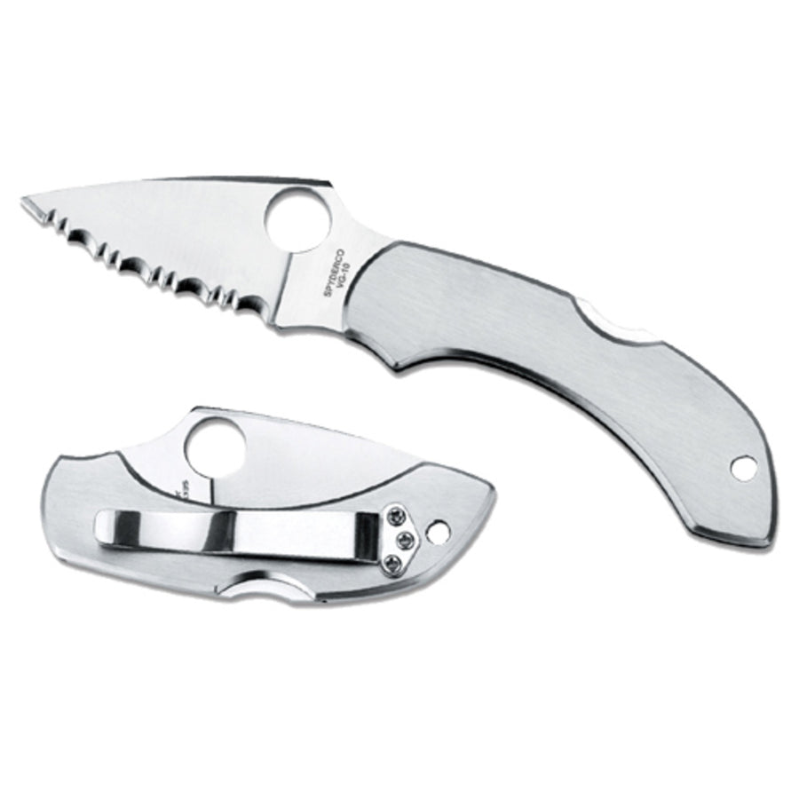 Spyderco Dragonfly Folder 2.32 In Serrated Stainless Handle