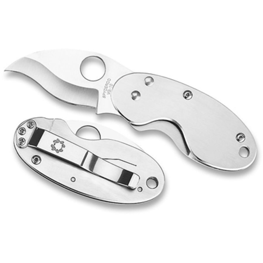 Spyderco Cricket Folder 1.87 In Plain Stainless Handle