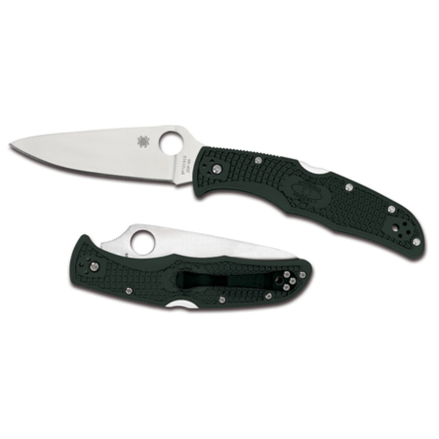 Spyderco Endura 4 Folder 3.75 In Plain Green Frn Handle