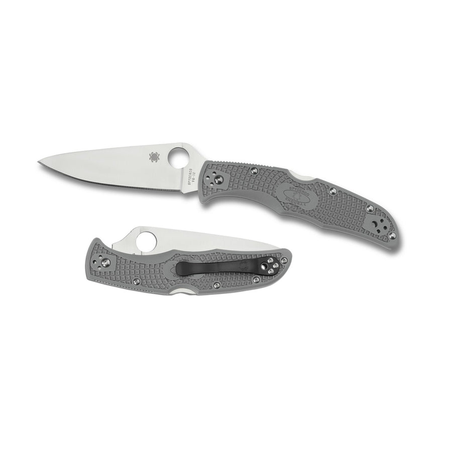 Spyderco Endura 4 Folder 3.75 In Plain Gray Frn Handle