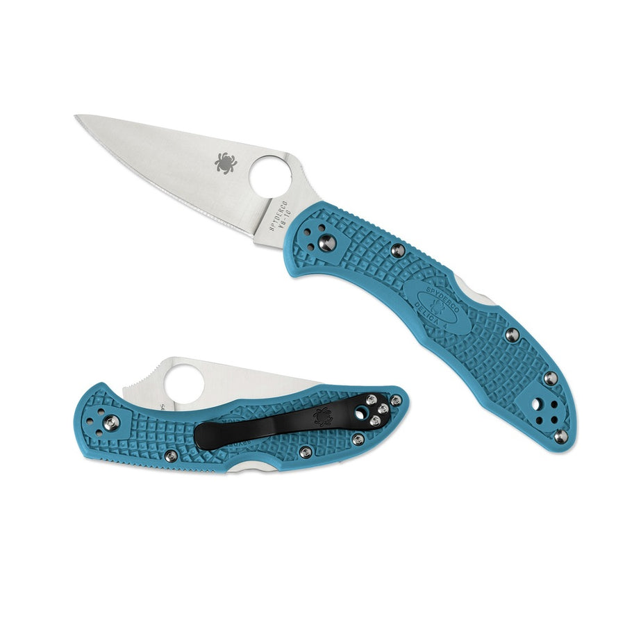 Spyderco Delica 4 Folder 2.88 In Plain Blue Frn Handle