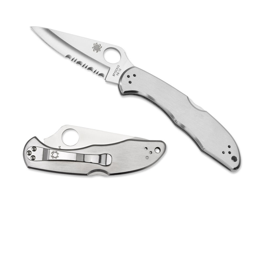 Spyderco Delica 4 Folder 2.88 In Comboedge Stainless Handle