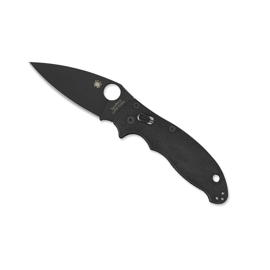 Spyderco Manix 2 Folder 3.38 In Black Plain Black G-10 Hndl