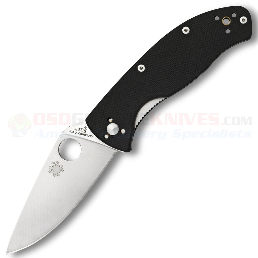 Spyderco Tenacious Folder 3.39 In Plain Black G-10 Handle