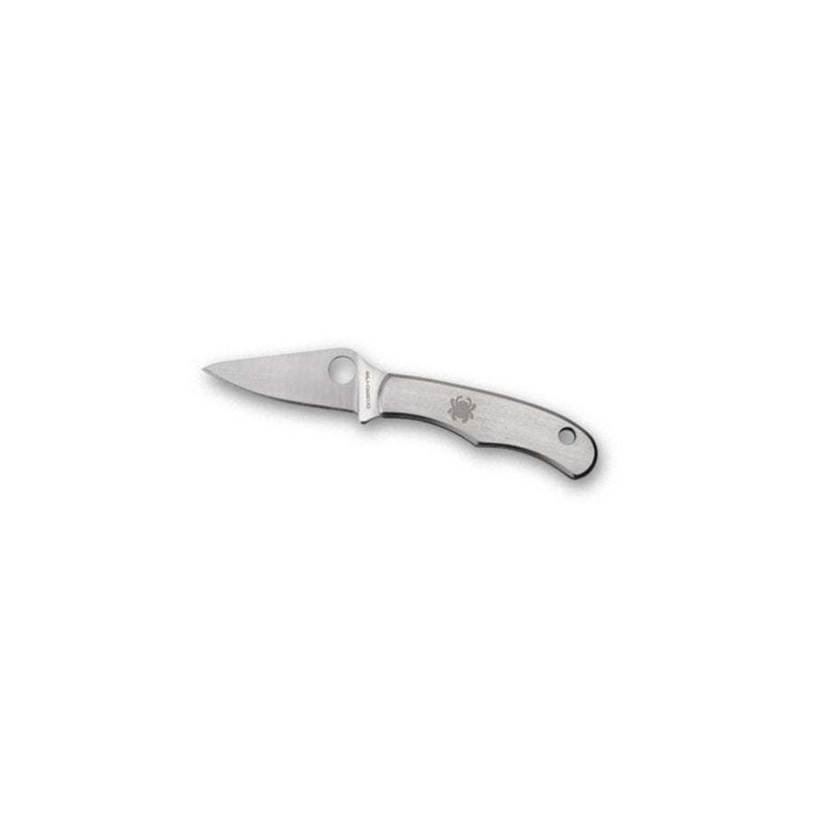 Spyderco Bug Folder 1.31 In Plain Stainless Handle