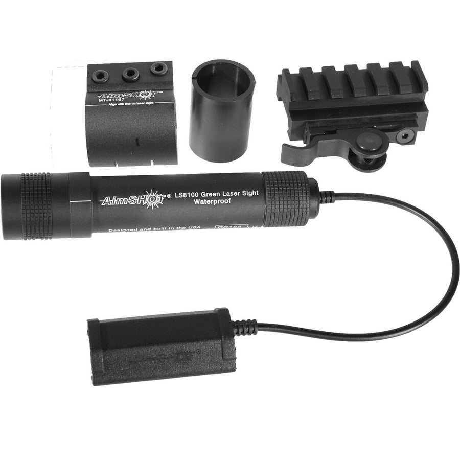Aimshot Kt81069 Green Laser Sight Kit W/ Qr Rail Mount
