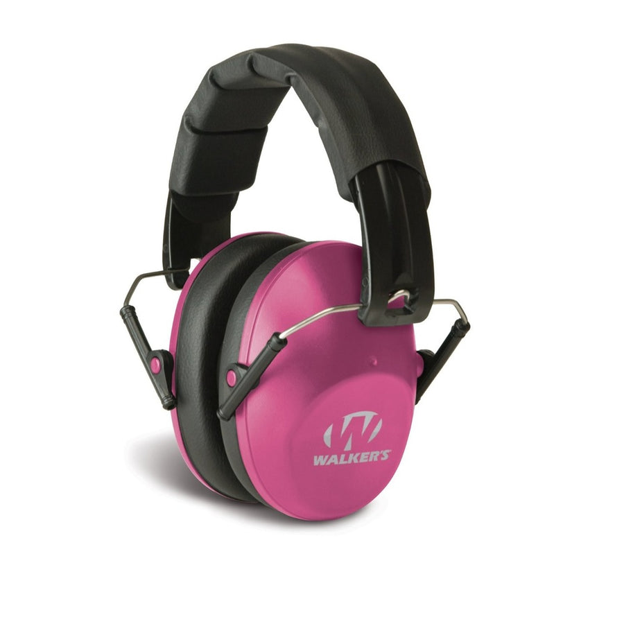 Walkers Pro Low Profile Passive Folding Muff-31db Nrr-pink