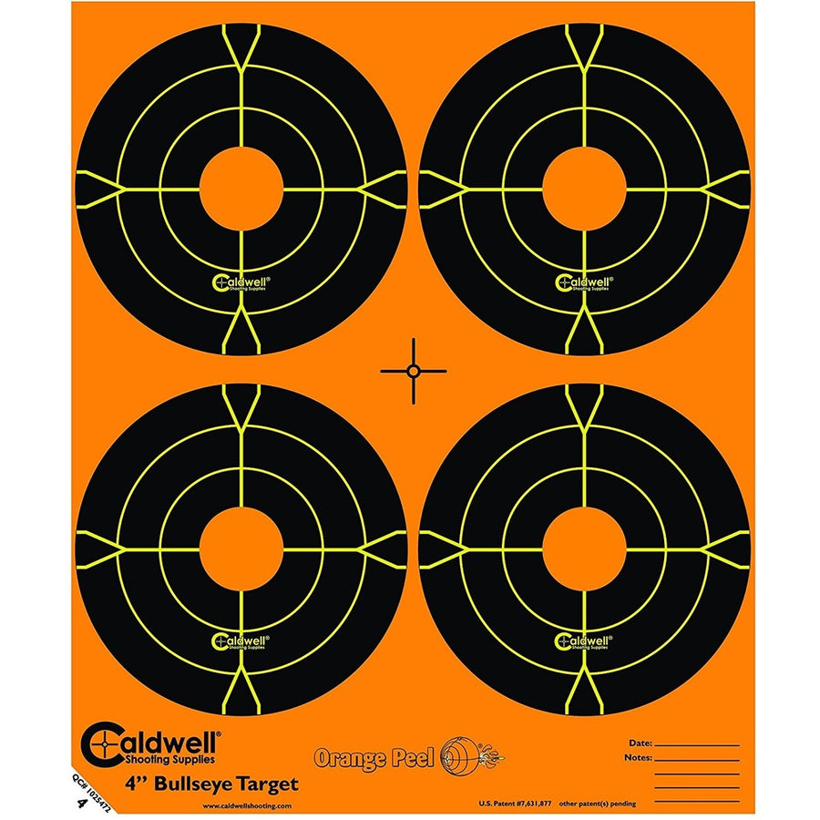 Caldwell Orange Peel 4 In. Bulls-eye - 25 Sheets