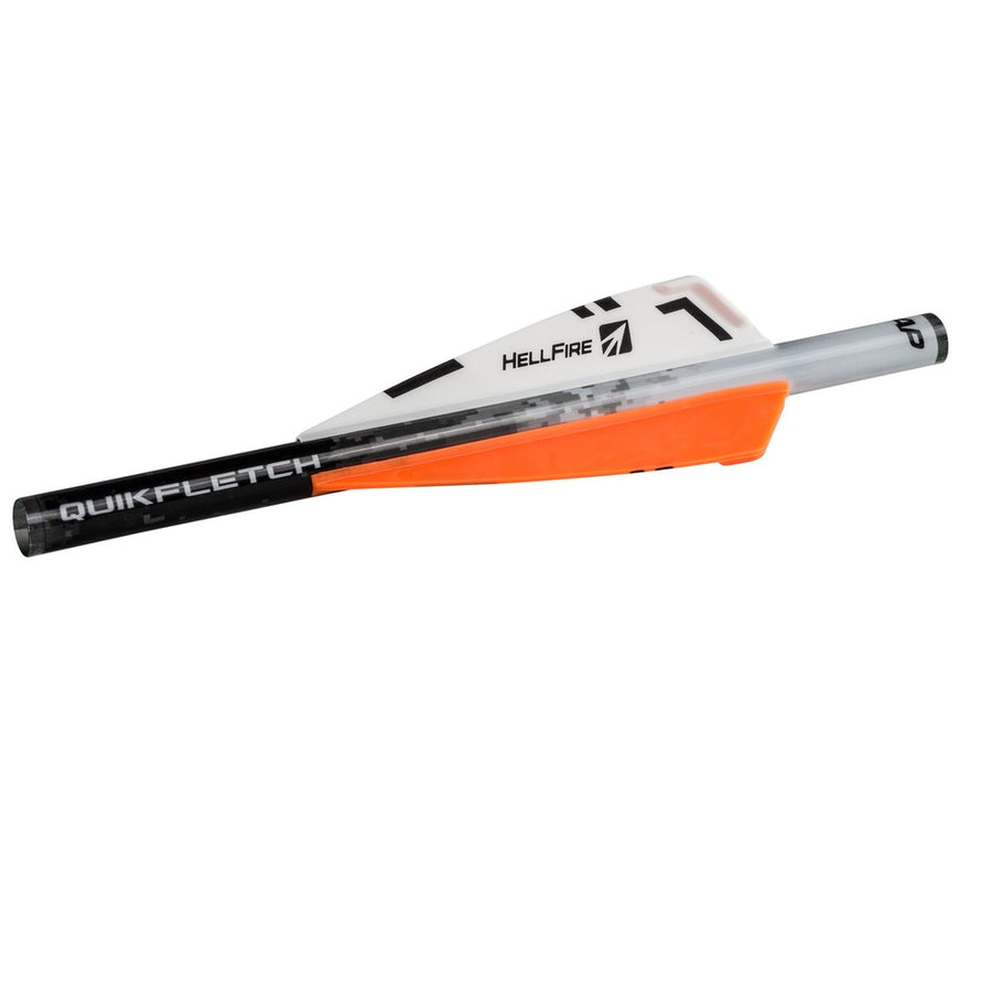 Nap Quikfletch 3in Hellfire Xbow - 6pack White/orange/orange