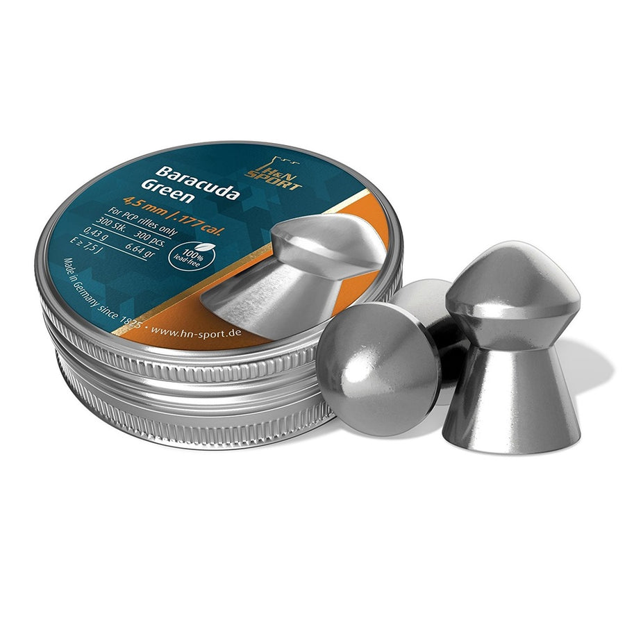 H And N Baracuda Green Lead Free Pellets .25 Cal.
