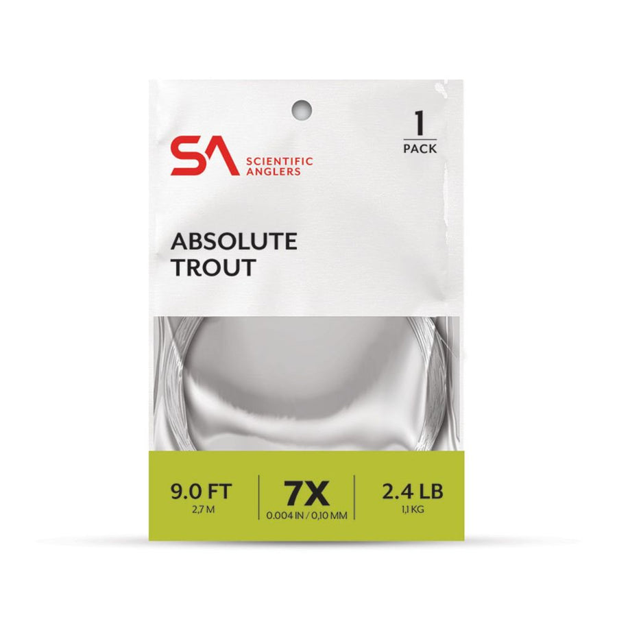 Scientific Anglers Absolute Trout 9 Ft 3x Clear Leader