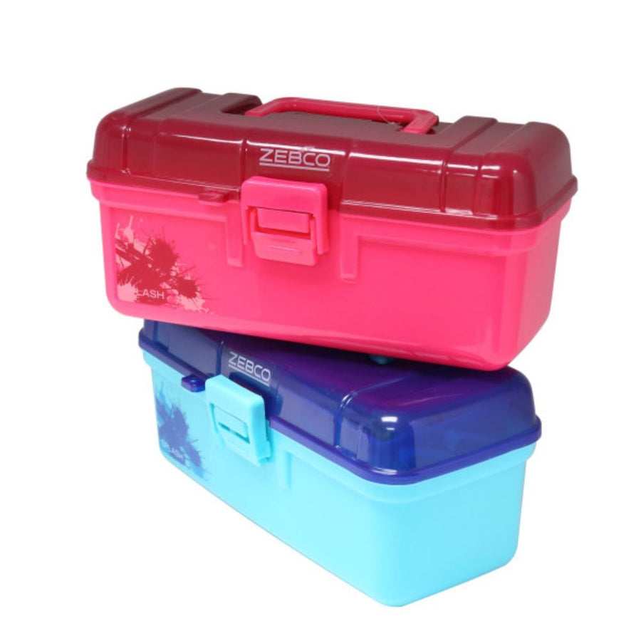 Zebco Splash Tackle Box Asst Blue And Pink With Asst Tackle