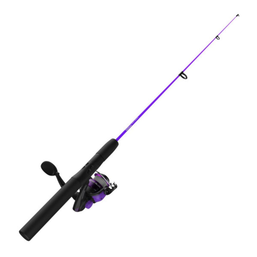 Zebco Dock Demon Purple 30 In 1 Pc M Spin Combo 6lb Line