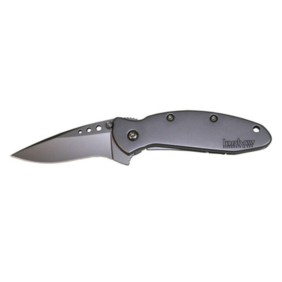 Kershaw Scallion Assisted 2.5 In Bead Blast Plain Aluminum