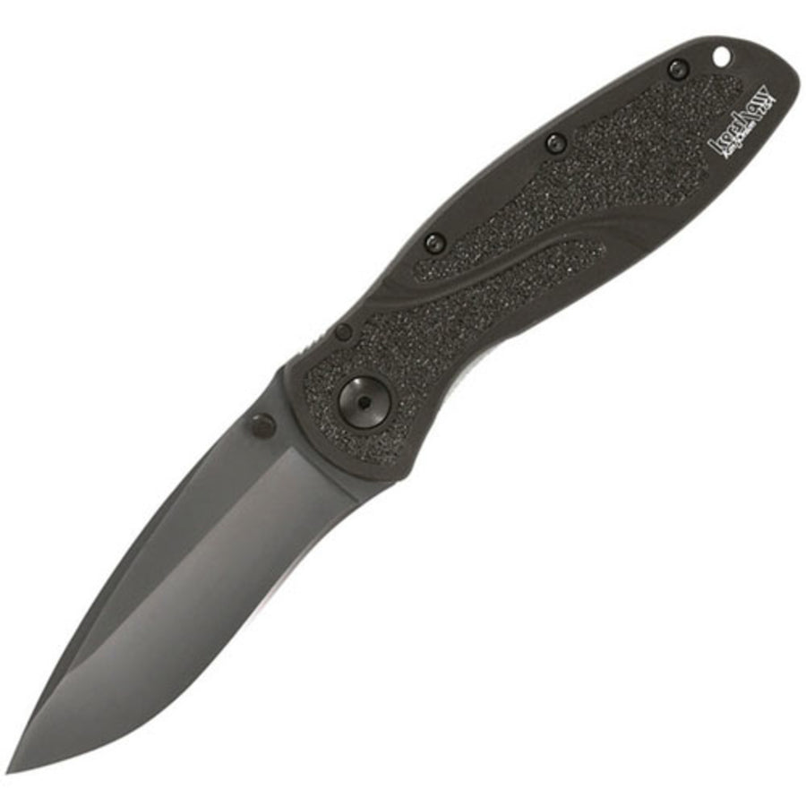 Kershaw Blur Assisted 3.38 In Black Plain Black Aluminum