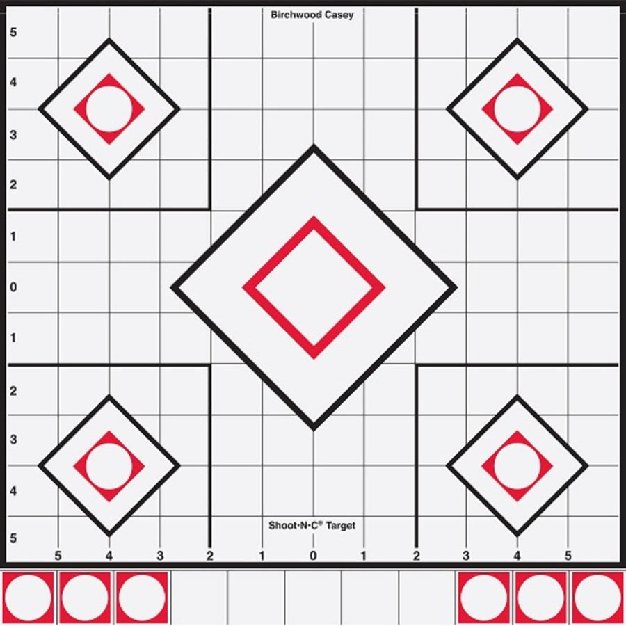 Birchwood Casey Shoot-n-c White/blk 12in Sight-in Trgts 5pk