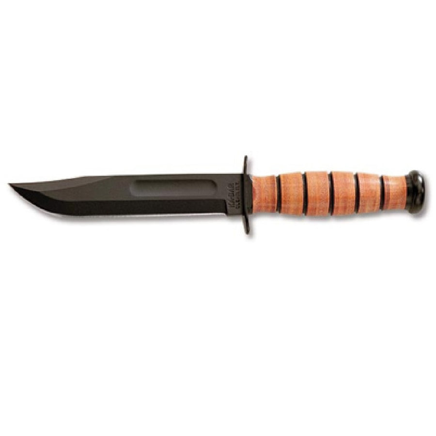 Ka-bar Full-size Fixed Army 7 In Black Blade Leather Handle