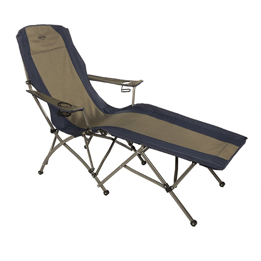 Kamp-rite Soft Arm Lounger - Tan Blue