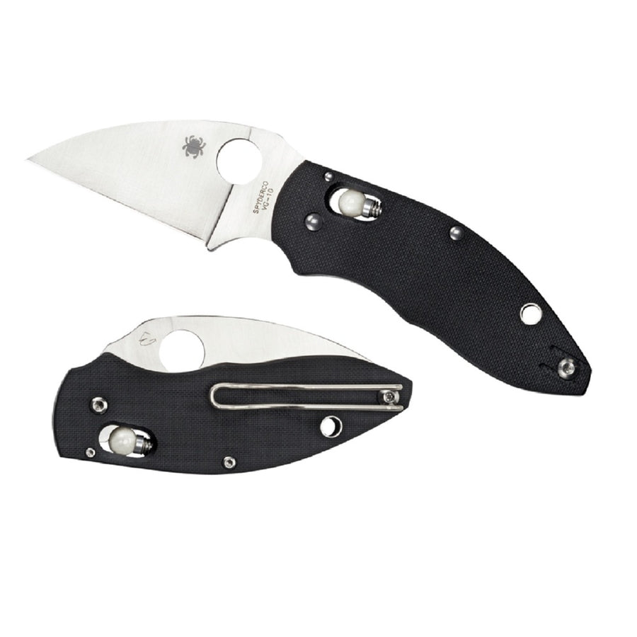 Spyderco Q Ball Folder 2.72 In Plain Black G-10 Handle