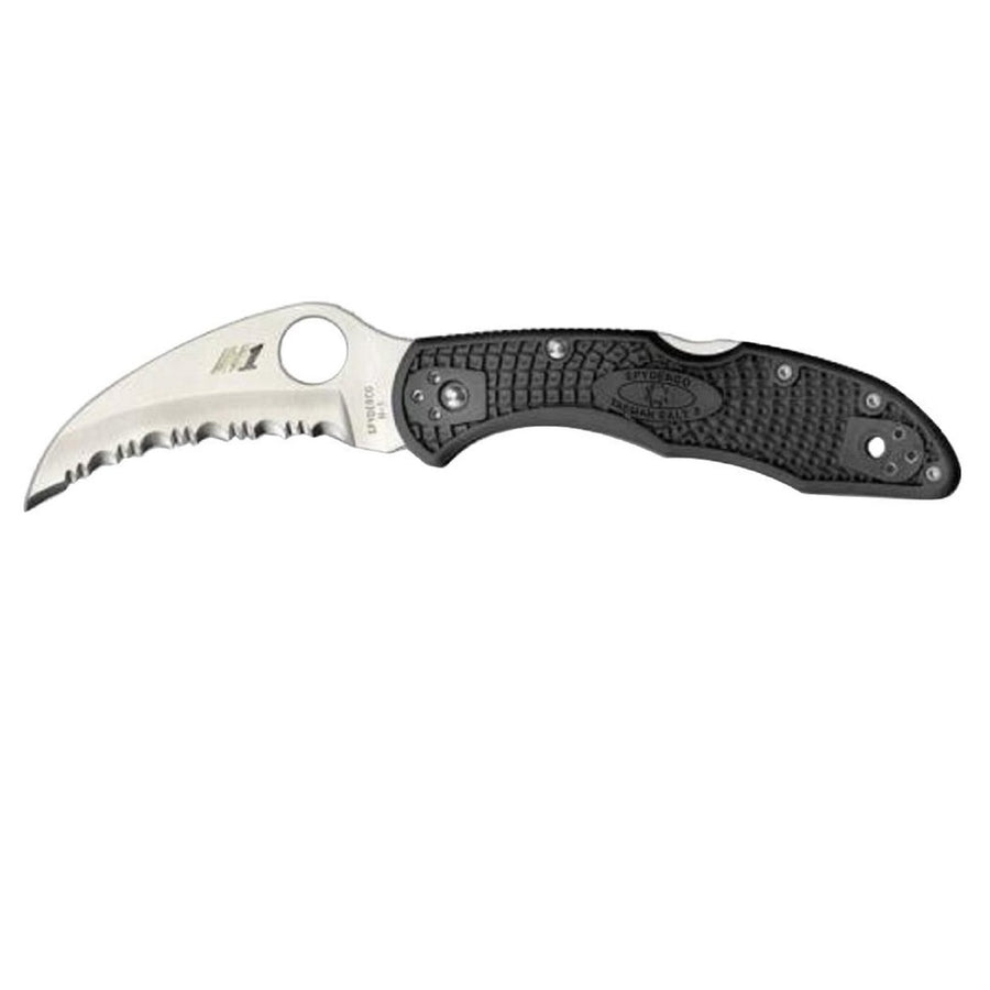 Spyderco Tasman Salt 2 Folder 2.8 In Serrated Black Frn Hndl