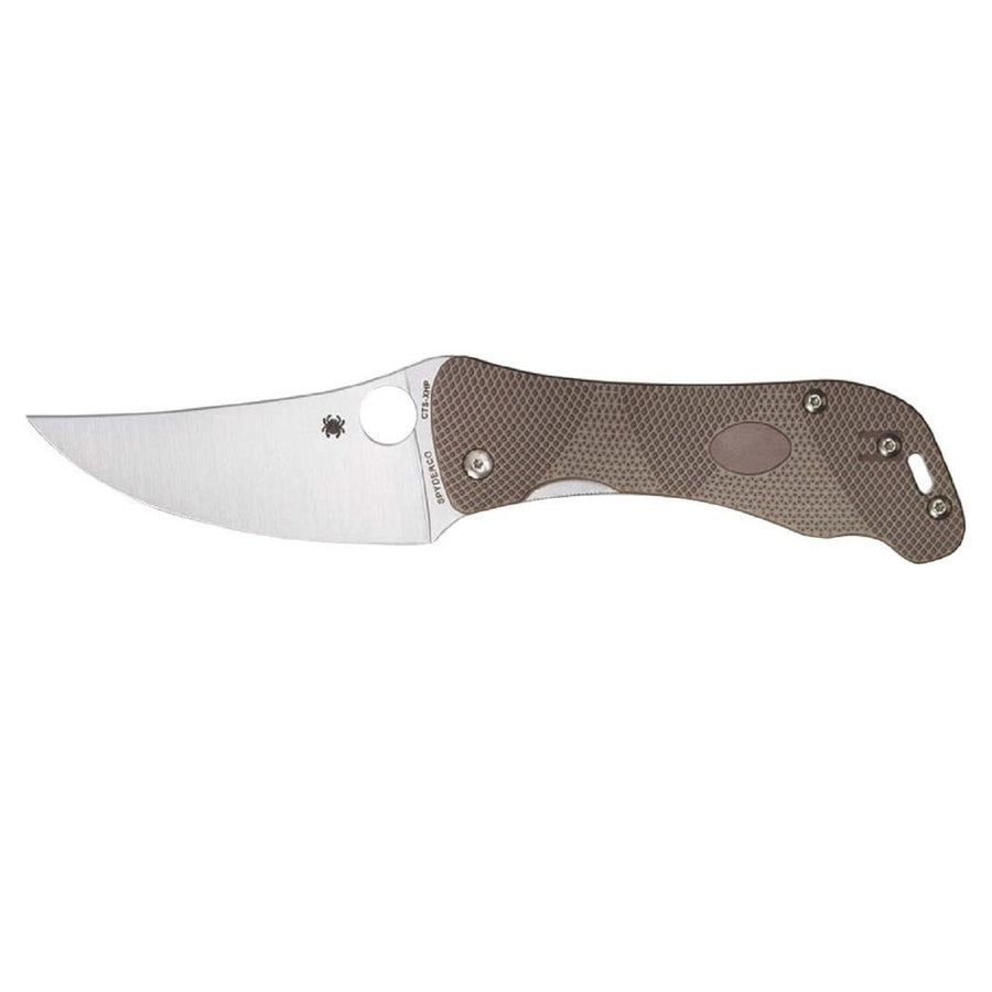 Spyderco Pacer Folder 4.0 In Plain Tan Textured G-10 Handle