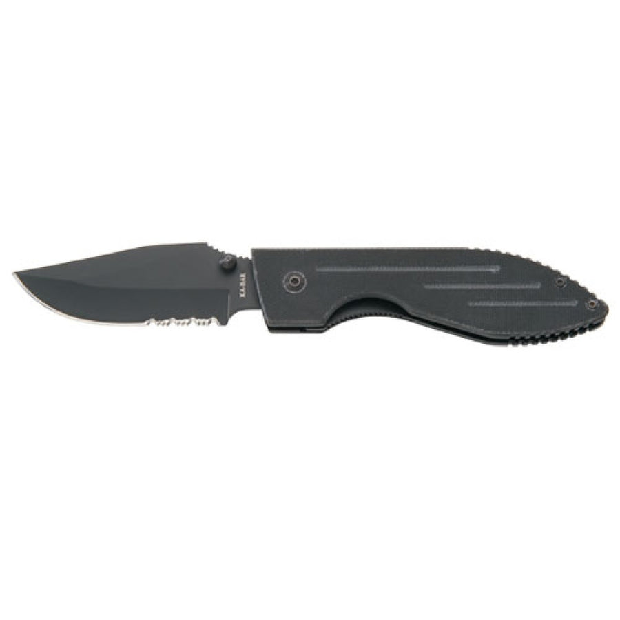 Ka-bar Warthog Folder 3.125 In Black Combo Blade G-10 Handle