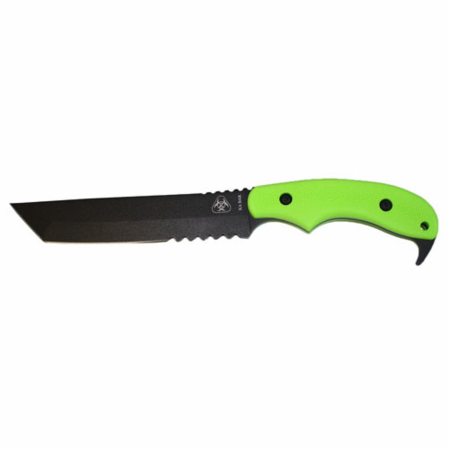 Ka-bar Famine Fixed 7.6 In Blk Combo Blade Zombie Green Gfn