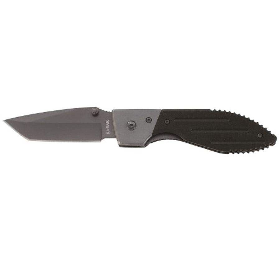 Ka-bar Tanto Warthog Folder 3.1 In Black Blade G-10 Handle