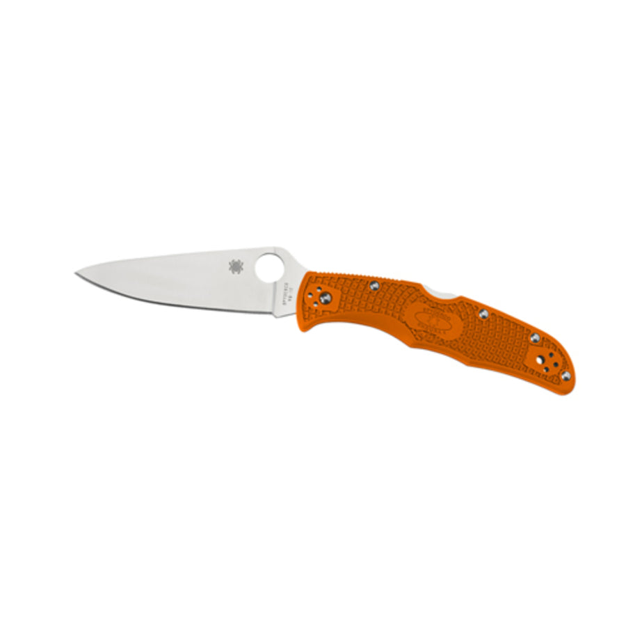 Spyderco Endura 4 Folder 3.75 In Plain Orange Frn Handle