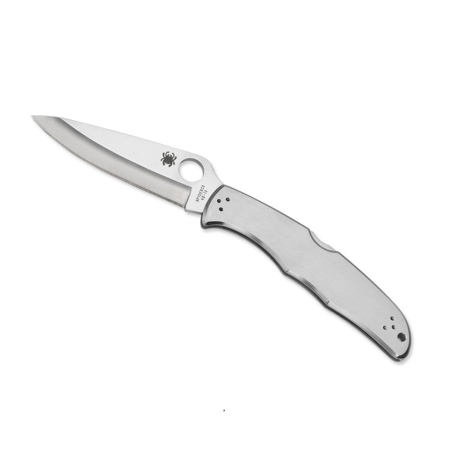 Spyderco Endura 4 Folder 3.75 In Plain Stainless Handle