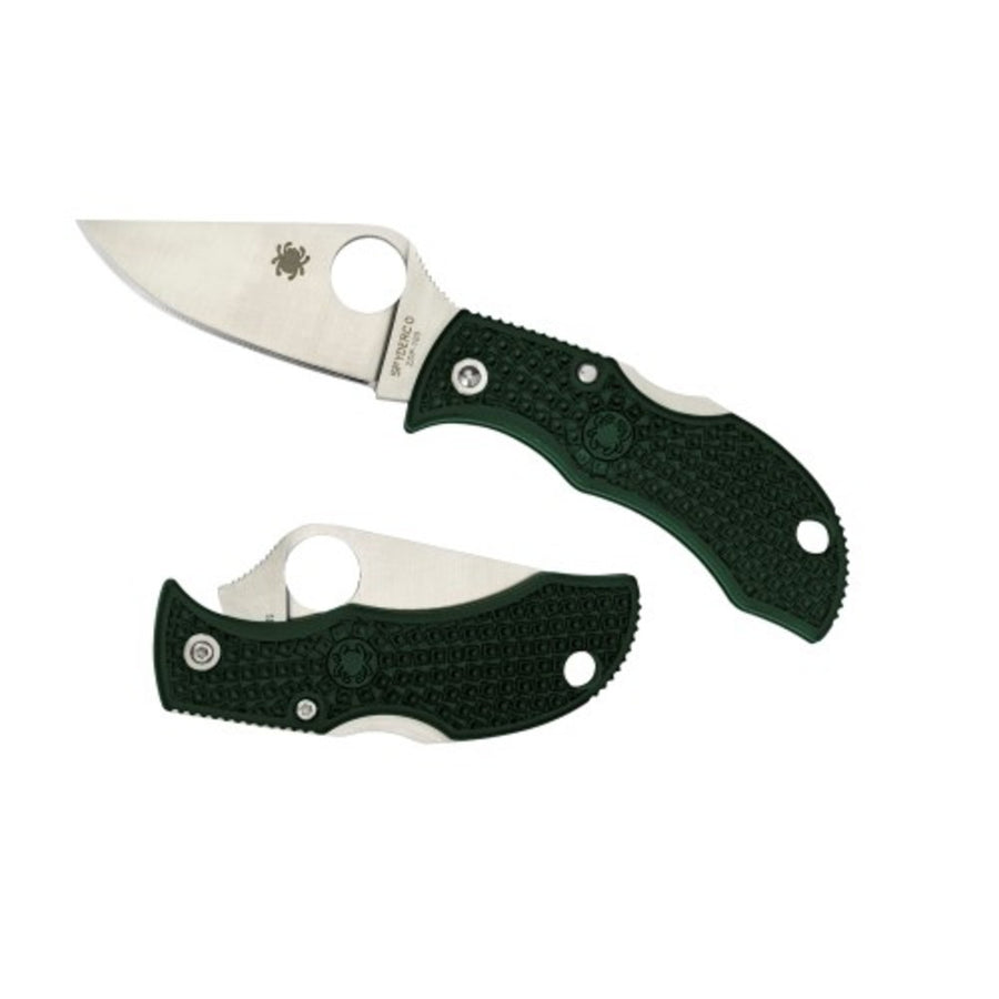Spyderco Manbug Folder 1.95in Plain British Green Frn Handle