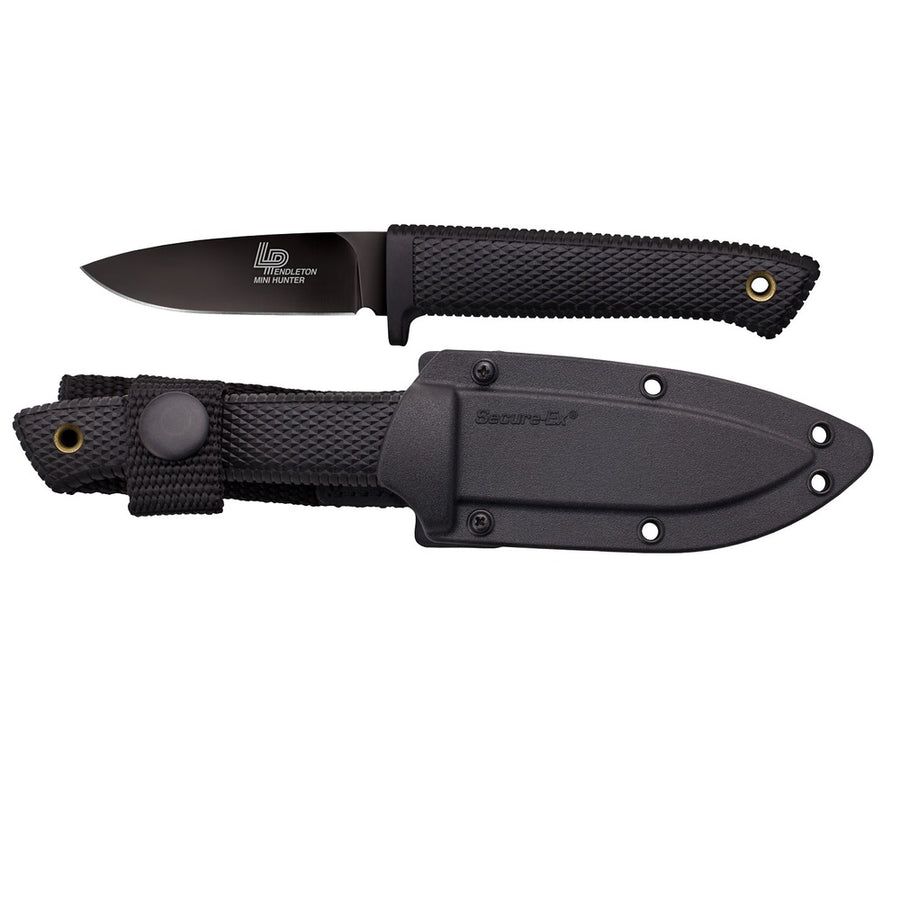 Cold Steel Pendleton Fixed Blade 3.0in Blk Plain Rubber Hndl