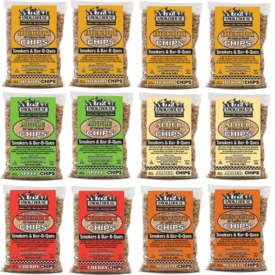 Smokehouse Assorted Wood Flavored Chips 12 Pack Assortment