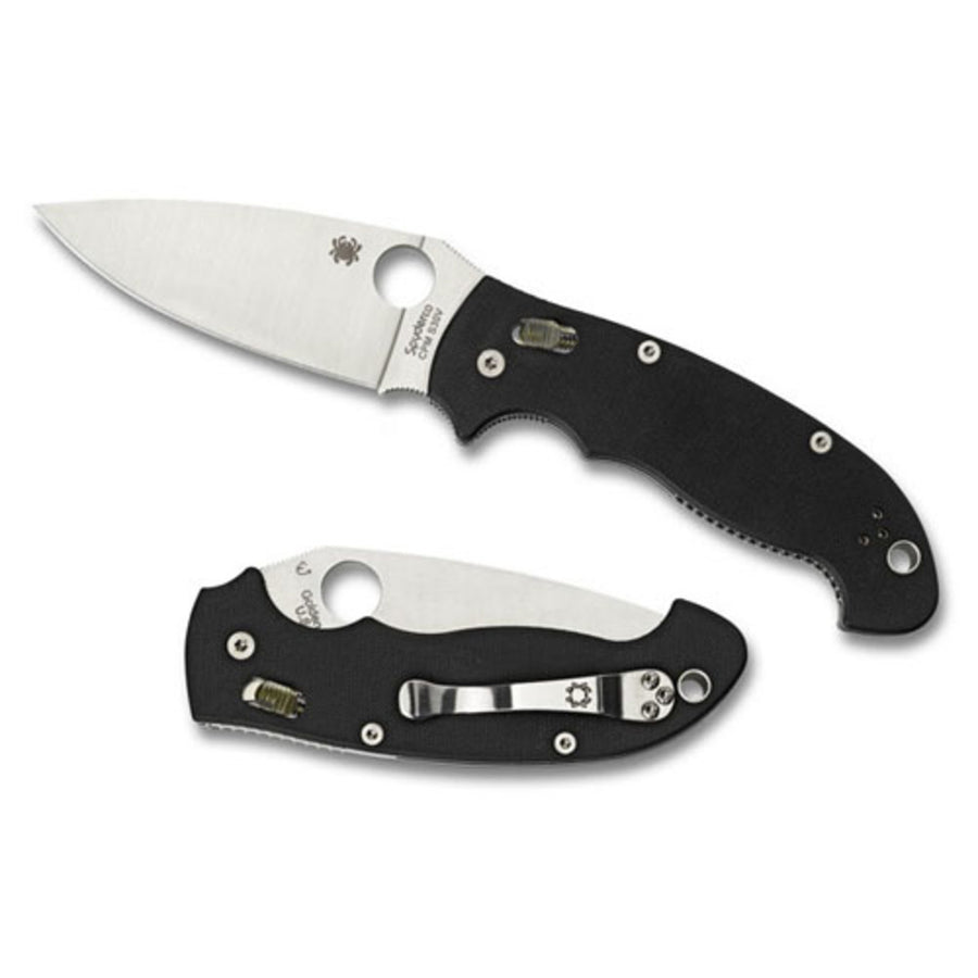 Spyderco Manix 2 Xl Folder 3.88 In Plain Black G-10 Handle