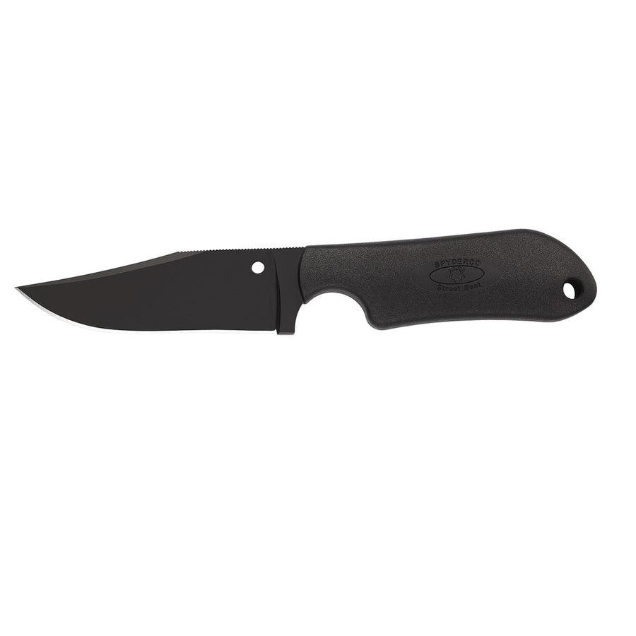 Spyderco Street Beat 3.5 In Black Plain Black Frn Handle