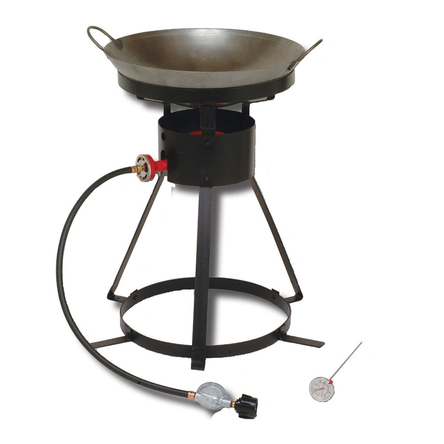 King Kooker  24wc-24in Outdoor Cooker W Steel Wok-2 Utensils