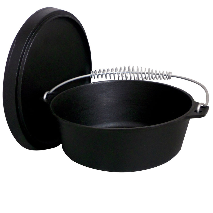 King Kooker  Ci8s- 8 Quart Season Cast Iron Dutch Oven W Lid