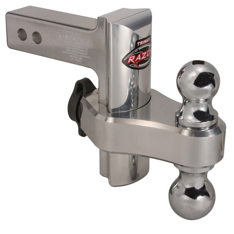 Trimax Trz6al Razor 6in Aluminum Adjust Hitch-dual Ball